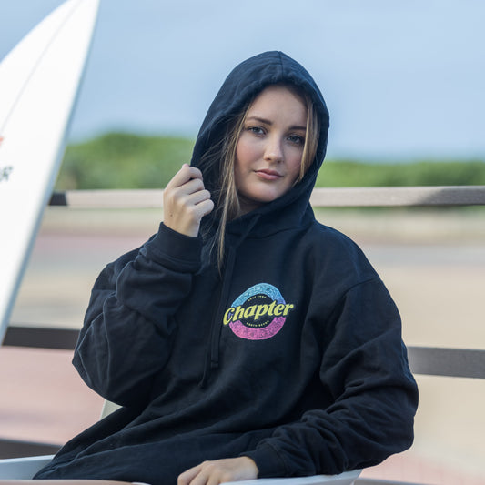 Chapter Shortboard Black Women's Hoodie