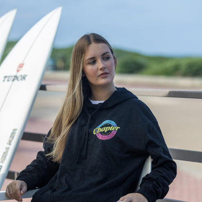 Chapter Shortboard Black Women's Hoodie