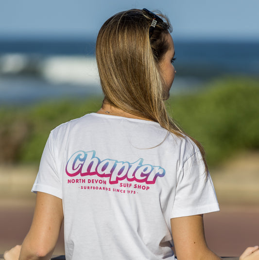 Chapter Surf Shop Women's White Crew Tee