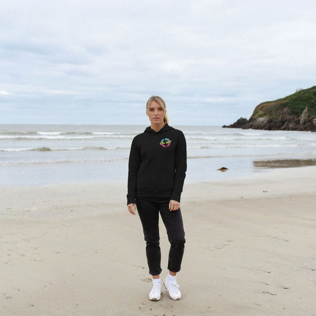 Chapter Shortboard Black Women's Hoodie