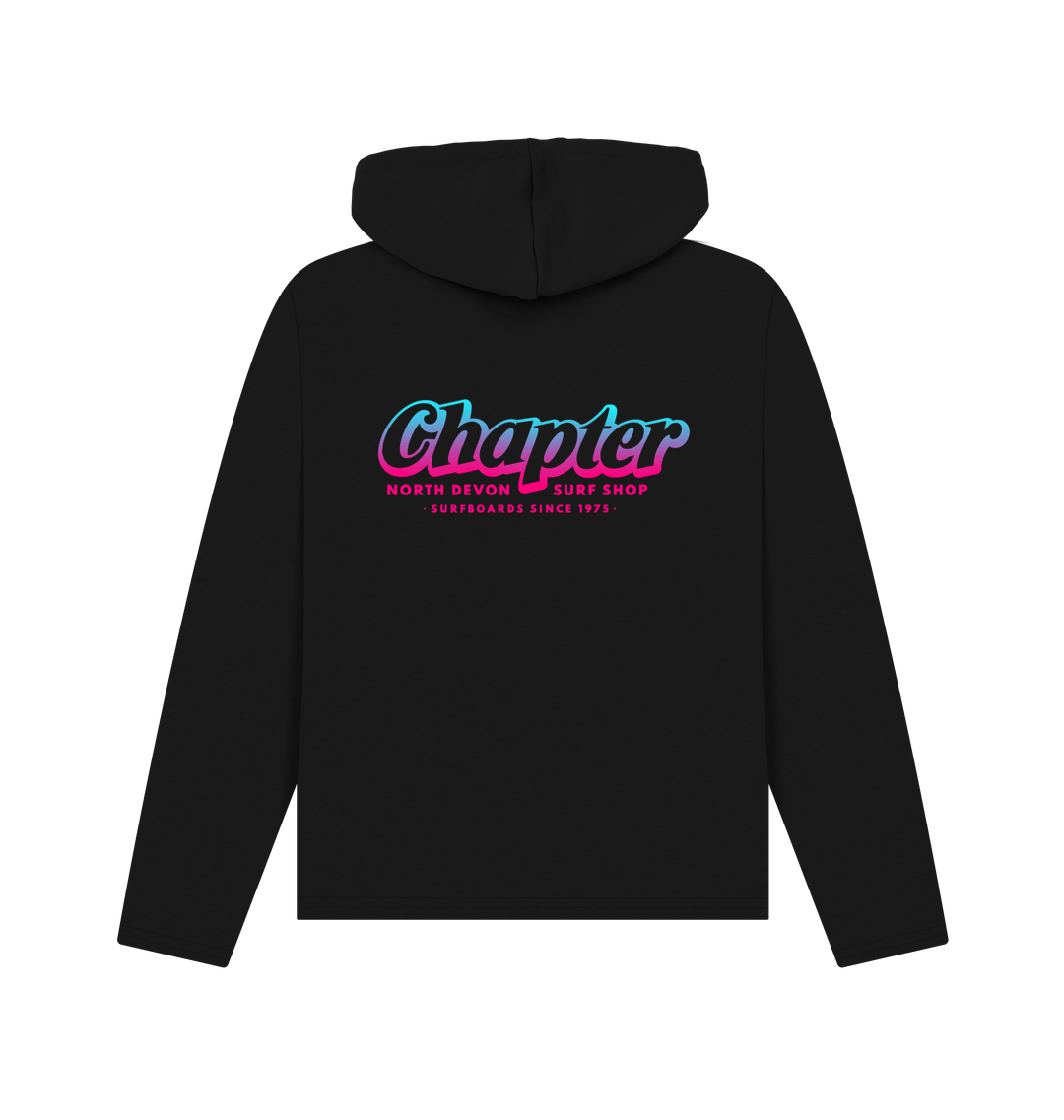 Black Printed Hoody Back
