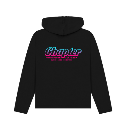 Black Printed Hoody Back