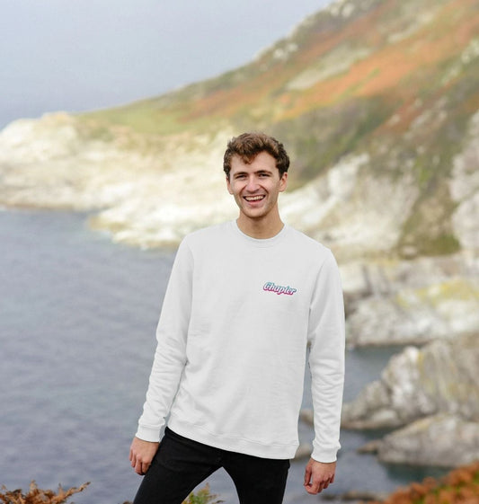 Chapter Surf Shop Logo White Sweat